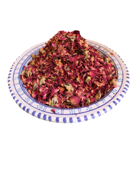 Pétales de rose séchées