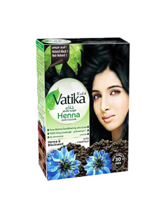 HENNA VATIKA Coloration pour Cheveux au Henné Noir Naturel 