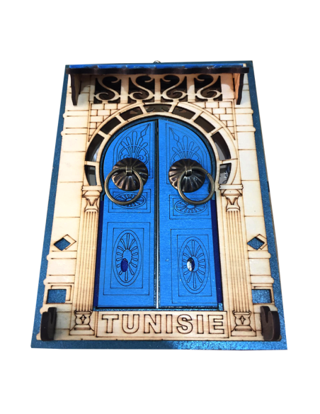 Porte-Clés et Miroir Décoratif Mural Forme de Porte Sidi Bou Saïd