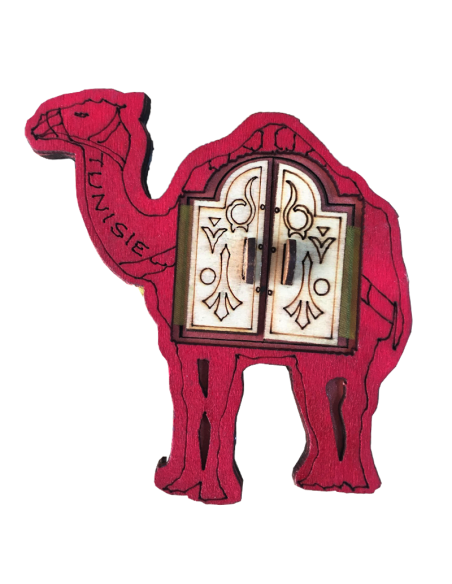 Aimant de réfrigérateur artisanal avec motif chameau 