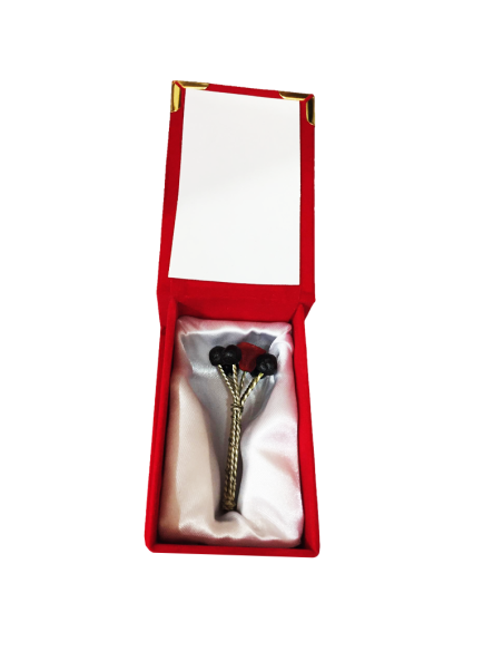 Coffret Machmoum en Ambre Broche Artisanale Tunisienne