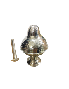 Mrach en cuivre artisanal tunisien, utilisé pour parfumer à l’eau de rose lors des cérémonies. 2