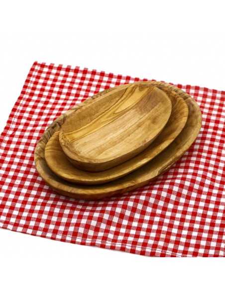 Set de 3 raviers ovales en bois d'olivier - Ustensiles de cuisine