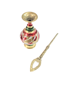 Flacon de Khôl en Laiton Peint à la Main 2