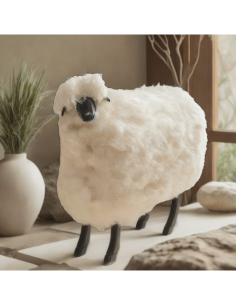 Handmade wooden sheep