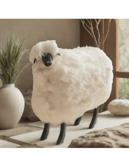 Handmade wooden sheep