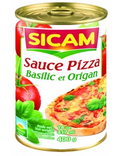 Sauce Pizza au basilic et Origan SICAM 400g 2