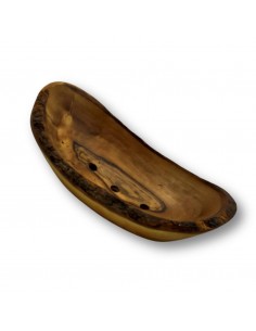 Porte-savon en bois d'olivier rustique - Porte-savon