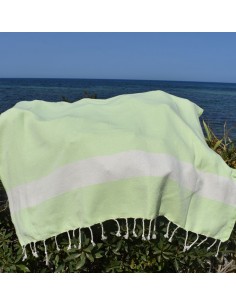 Fouta Diamant vert pastel 2