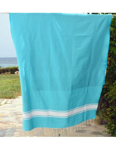 Fouta classique bleu piscine