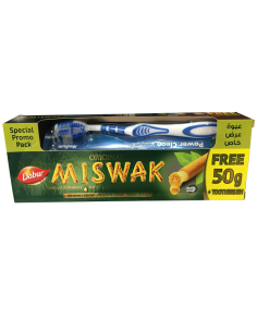 Dabur Dentifrice aux herbes miswak + brosse à dents en cadeau